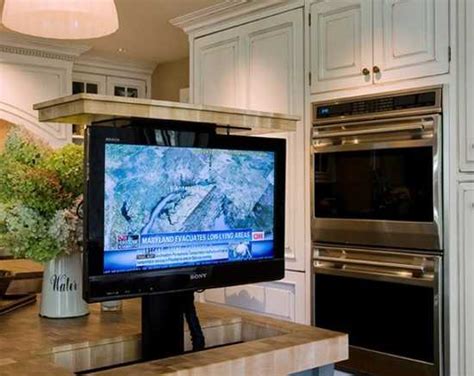 7 Modern Kitchen Design Trends Stylishly Incorporating TV sets into ...