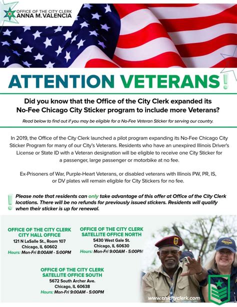 Chicago City Sticker Program No-Fee Veteran Sticker – Veterans For Unification