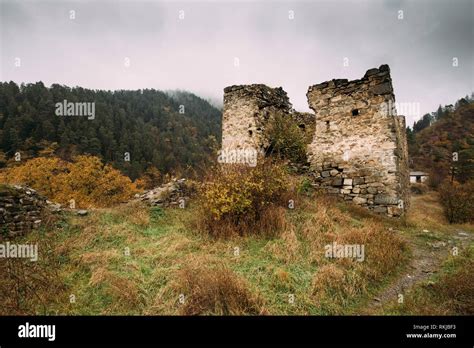 Borjomi, Samtskhe-Javakheti, Georgia. Famous Local Landmark Is Gogia Fortress In Autumn October ...