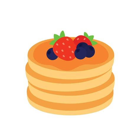 Cute Pancake Breakfast Food Cartoon Vector Illustration 36140296 Vector Art at Vecteezy