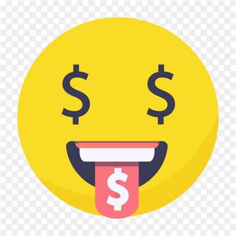 Money mouth emoji face vector PNG - Similar PNG