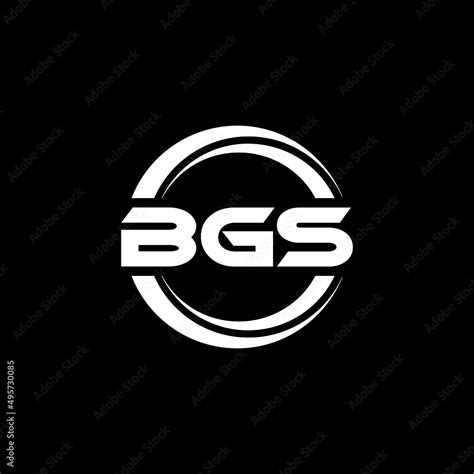 BGS letter logo design with black background in illustrator, vector logo modern alphabet font ...