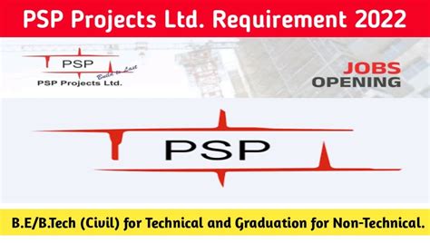 JOBS OPENING PSP Projects Ltd. Requirement 2022 | Apply Now