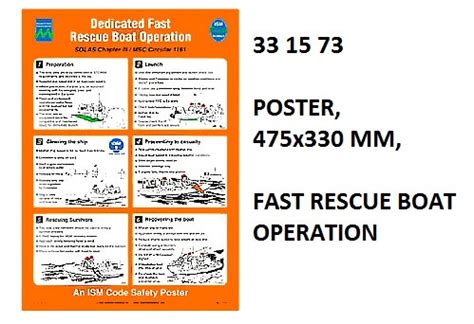 IMPA 331573 Self adhesive poster - Dedicated Fast Rescue Boat operations