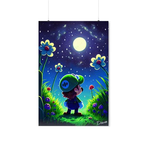 Luigi Mario Poster Gaming Poster HD Color Game Poster Wall Poster Printed Poster Gaming Poster ...