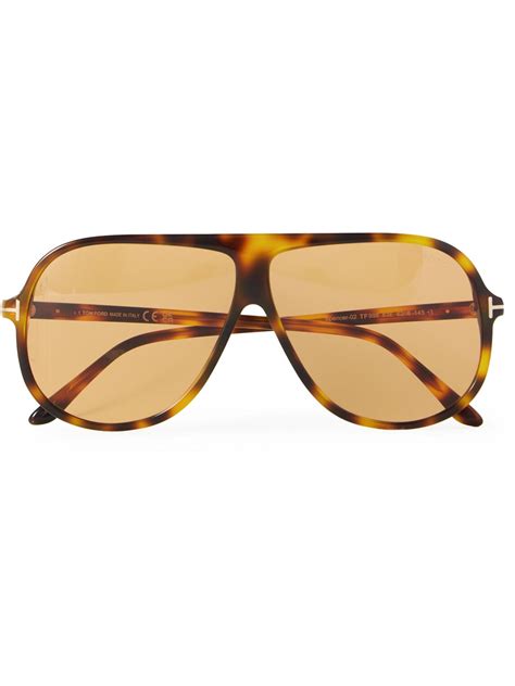 Buy TOM FORD Aviator-style Acetate Sunglasses - Tortoiseshell At 30% ...