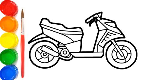 Mewarnai Gambar Paud Mewarnai Gambar Motor Vespa Drawing Image | Porn ...