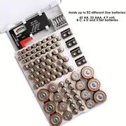 Battery Organizer Tester Cover Battery Storage Organizer - Temu