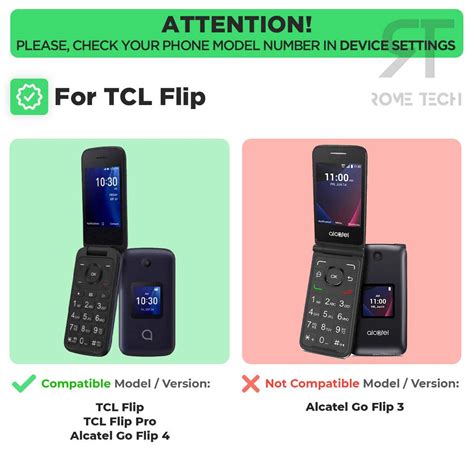 TCL Flip / TCL Flip Pro / Alcatel Go Flip 4 Shell Holster Combo Case – Rome Tech