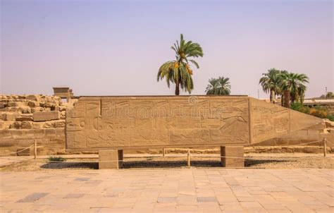 Ruins of the Beautiful Ancient Temple in Luxor. Ruins of the Central Temple of Amun-Ra Stock ...