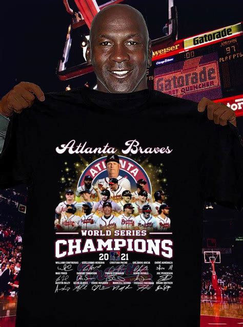 2021 Atlanta Braves World Series Champions Signed Shirt - Premium Shop