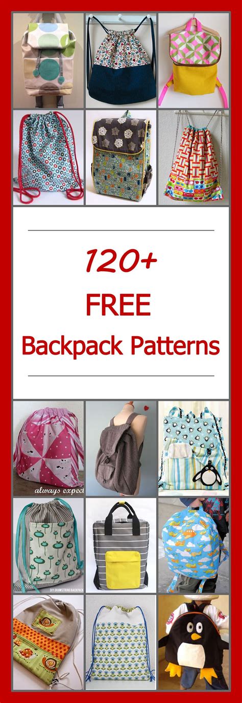 Lots of free backpack patterns, foldover & drawstring. DIY backpack ...