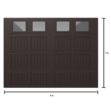 Wayne Dalton Classic Steel Model 9100 9-ft x 7-ft Insulated Brown ...