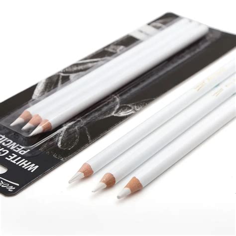 Professional 3Pcs White Sketch Charcoal Pencils Standard Pencil Drawing ...