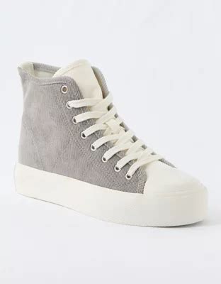 American Eagle Corduroy Platform High-Top Sneaker - 0414_6306_020