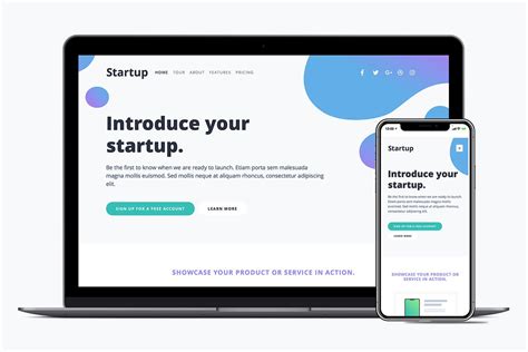 Startup Landing Page Bootstrap Template — Medialoot