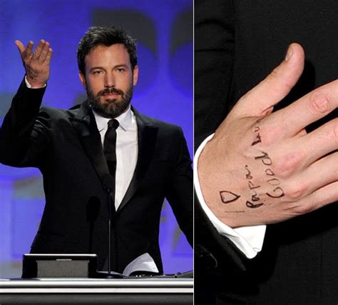 Ben Affleck showed off message of good luck from his children a the ...