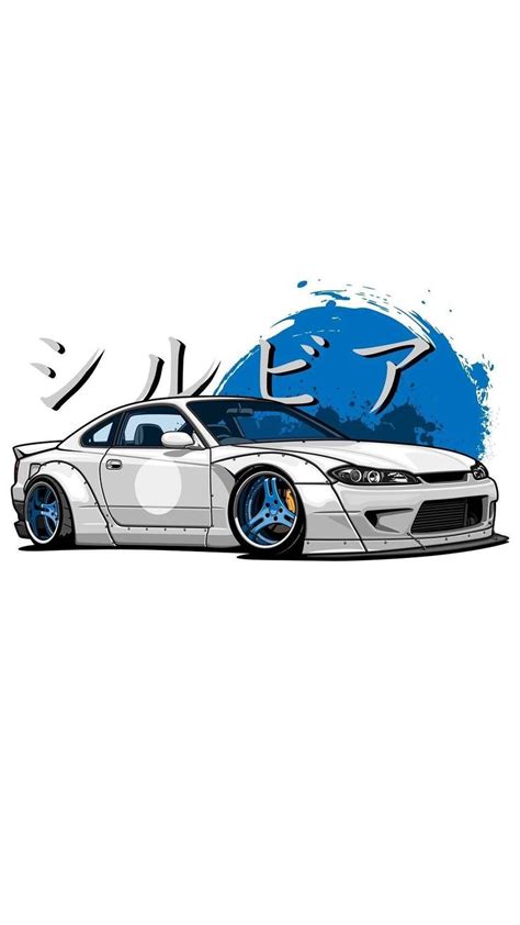 a white car with blue paint splattered on it's hood and wheels