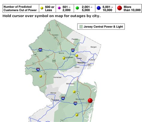 Jcp&L Power Outage Map – Map Of The Usa With State Names