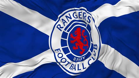 Rangers Football Club Flag Seamless Looping Background, Looped Cloth ...