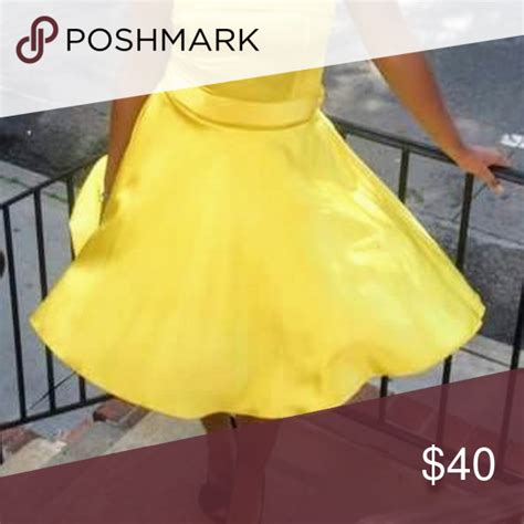 Beautiful Canary Yellow Dress Fit and Flare, size L but fits like M Dresses Strapless Canary ...