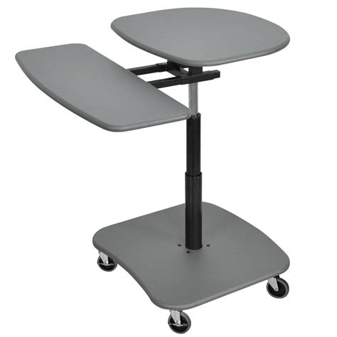 Luxor LAMC3037 Mobile Computer Cart with Adjustable Height - Gray