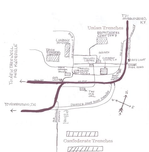 Rough Map of Tazewell Tennessee