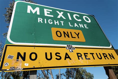 Mexico Border Sign Photograph by Robert VanDerWal