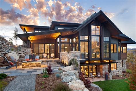 A Modern Home Built into the Hill - Mountain Living | Contemporary mountain home, House designs ...