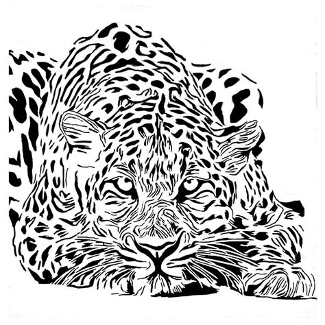 Leopard art, Animal stencil, Animal drawings