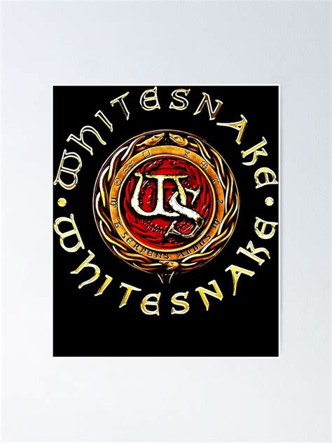 "whitesnake logo band rock metal 90art " Poster for Sale by jeaniecerra83 | Redbubble