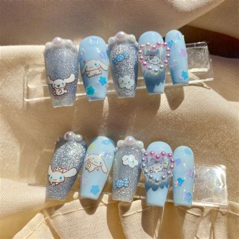 Cinnamoroll Character Sanrio Press on Nails | Etsy in 2024 | Nails for ...