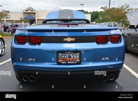 A Blue Chevrolet Camaro Convertible Stock Photo - Alamy