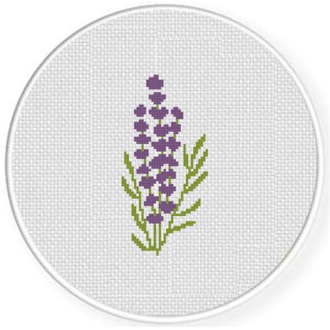 Lavender Cross Stitch Pattern – Daily Cross Stitch