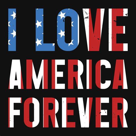 I love America forever tshirt design 13422750 Vector Art at Vecteezy