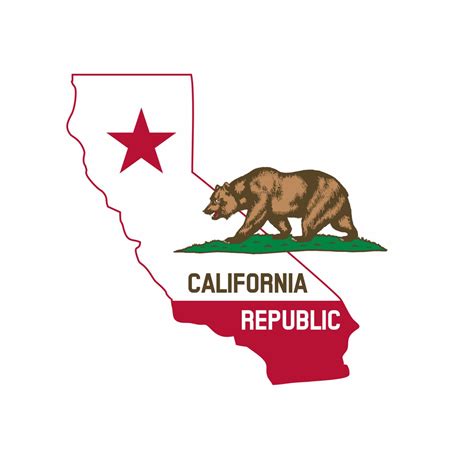 California State Map With Flag. PNG Clipart State of - Etsy