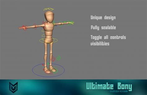 Free Maya rigs_Ultimate-Bony_3dart | Character rigging, Learn animation ...