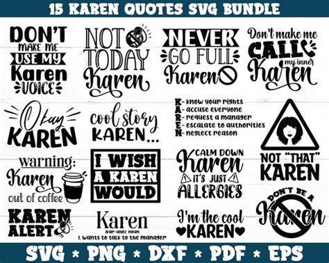 Karen SVG Bundle Karen Quotes SVG Bundle Sassy SVG Bundle - Etsy