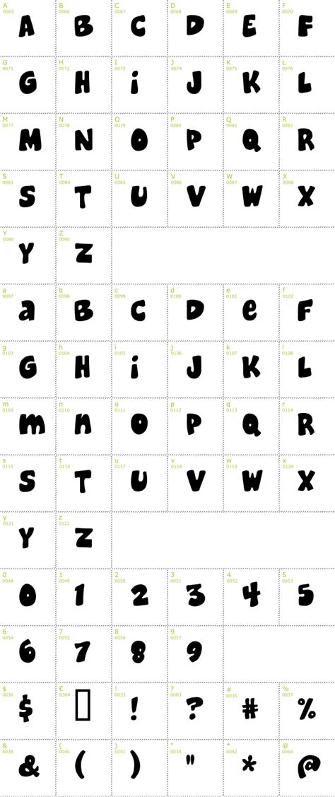 Free Cheeseburger Font Download - Infos, TTF Preview & CharMap | DailyFreeFonts.com