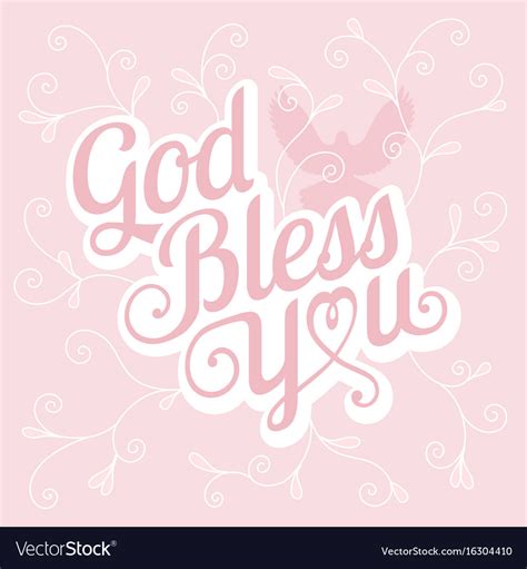 Typography god bless you Royalty Free Vector Image