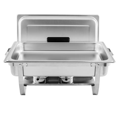 TigerChef Full Size Stainless Steel Chafing Dish with Folding Frame 8 Qt. - LionsDeal