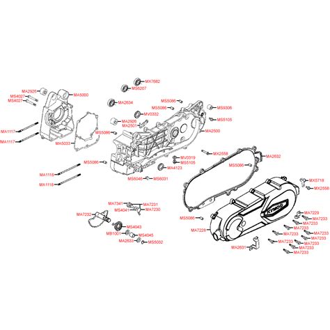 Kymco Scooter Parts Crankcase & Cover Original Scooter Replacement ...