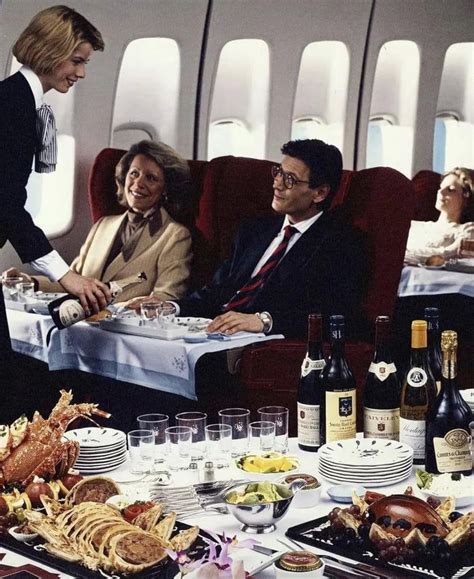 First class meal service at Air France, 1988. - Awesome | Air france ...