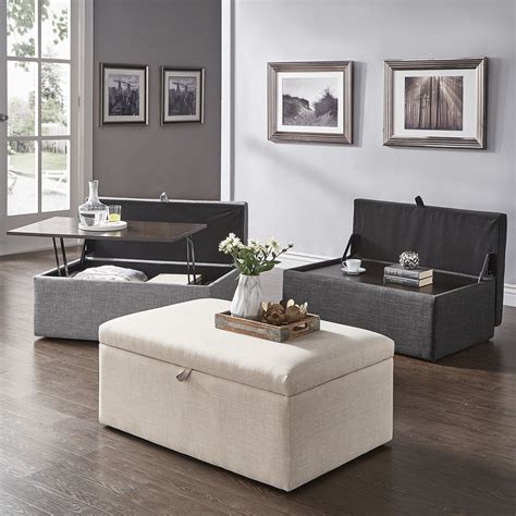 Landen Lift Top Upholstered Storage Ottoman Coffee Table by iNSPIRE Q Artisan | eBay