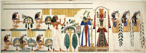 File:Egyptian tomb wall-painting - Egyptian Collections, Vol. XI (1826-1838), f.118 - BL Add MS ...