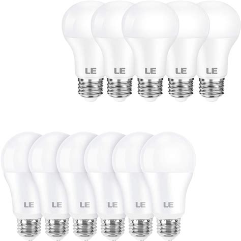 Bundle – 2 Items: 5000K Daylight White LED Light Bulbs, 100W Equivalent & 60W Equivalent, Non ...