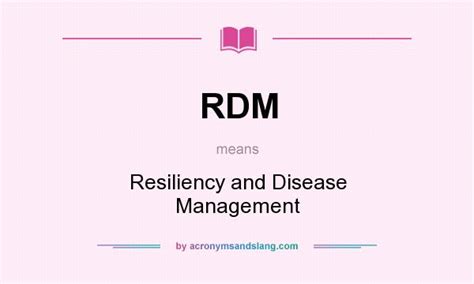 RDM - Resiliency and Disease Management in Undefined by AcronymsAndSlang.com