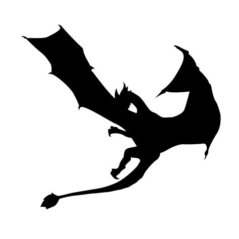 Dragon silhouette. Vector of dragon silhouette. Black Dragon silhouette. mythology Animmal ...