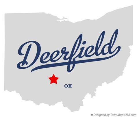 Map of Deerfield, Ross County, OH, Ohio