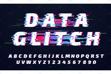 Glitch font. Digital glitched | Glitch font, Font digital, Lettering